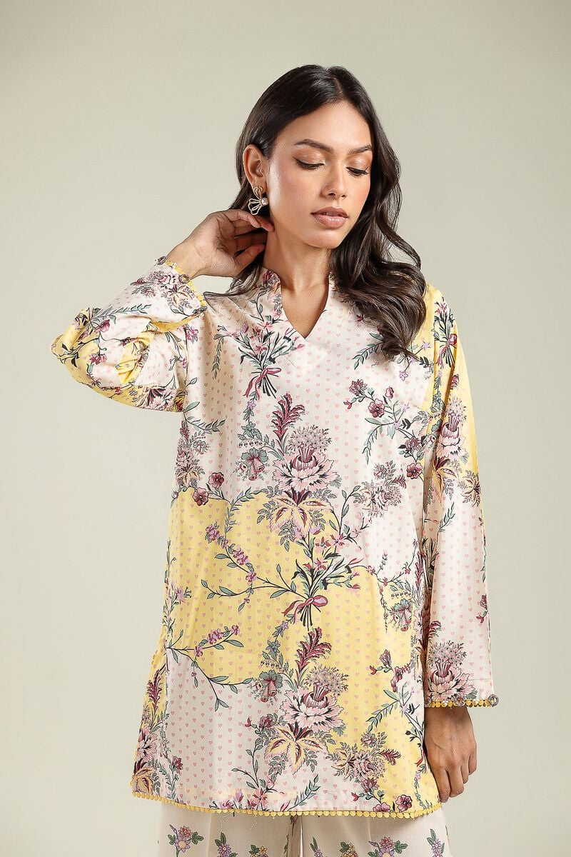 Short Floral Kurta