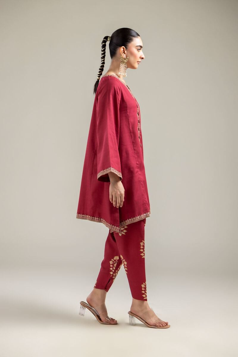 Maroon Floral Shalwar