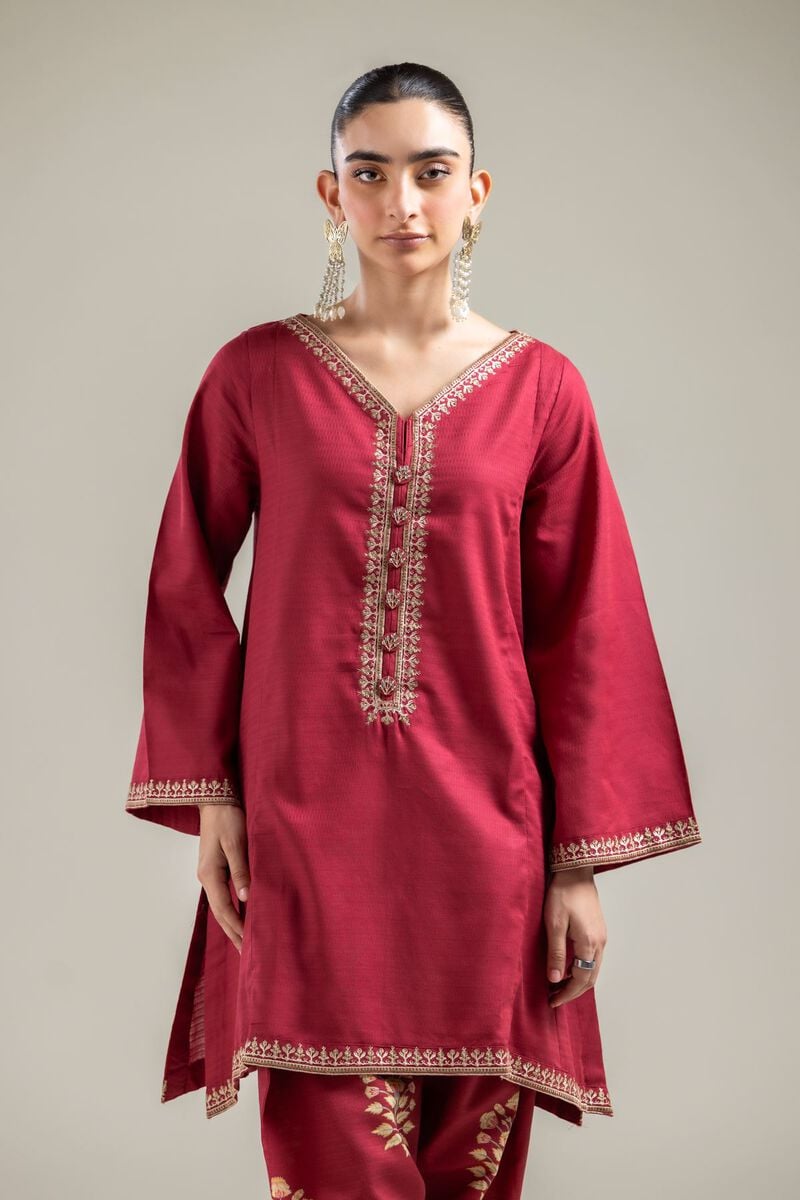 Maroon Floral Shalwar