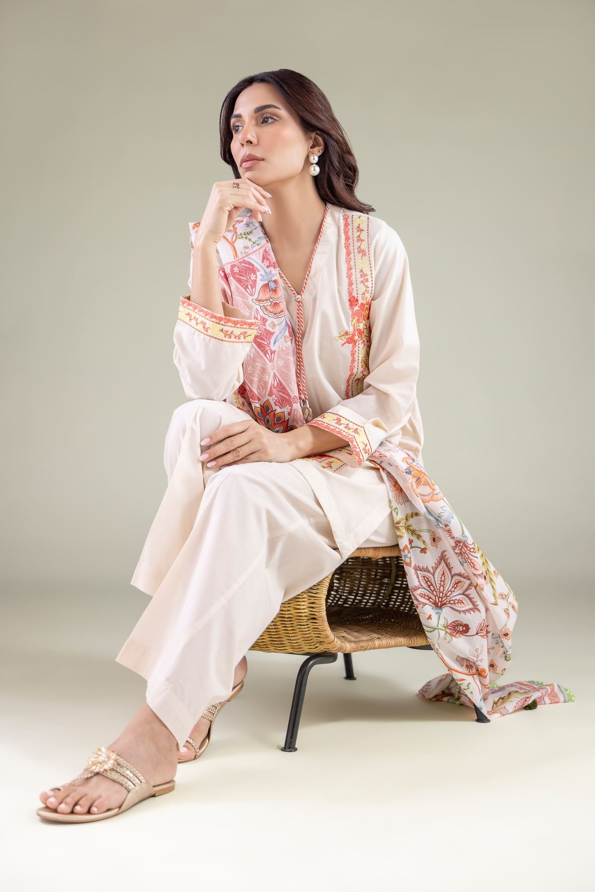 Floral Lawn Dupatta