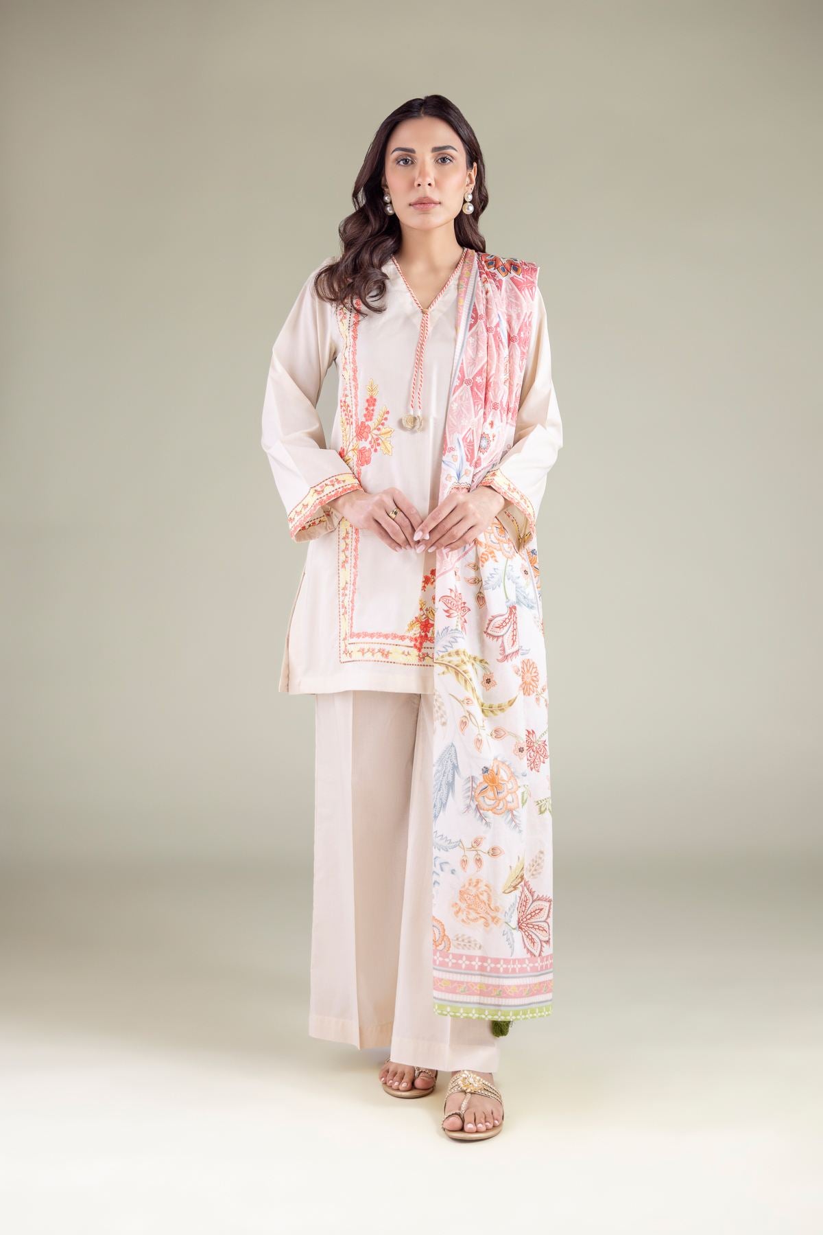 Floral Lawn Dupatta