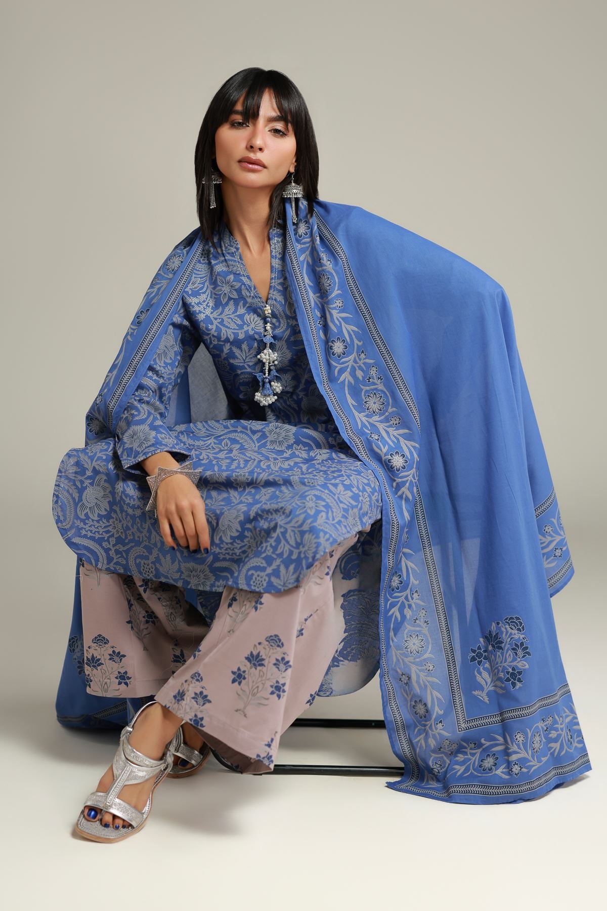 Floral Longline Kurta