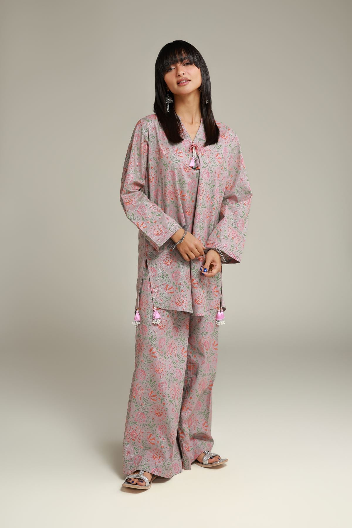 Floral Tassel Kurta