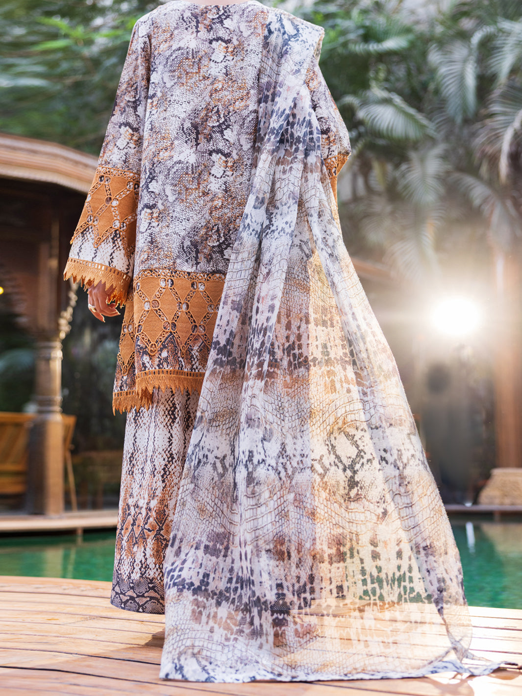 Beige Silk Lawn Stitched 3PC - ALP-SS-3PS-2649