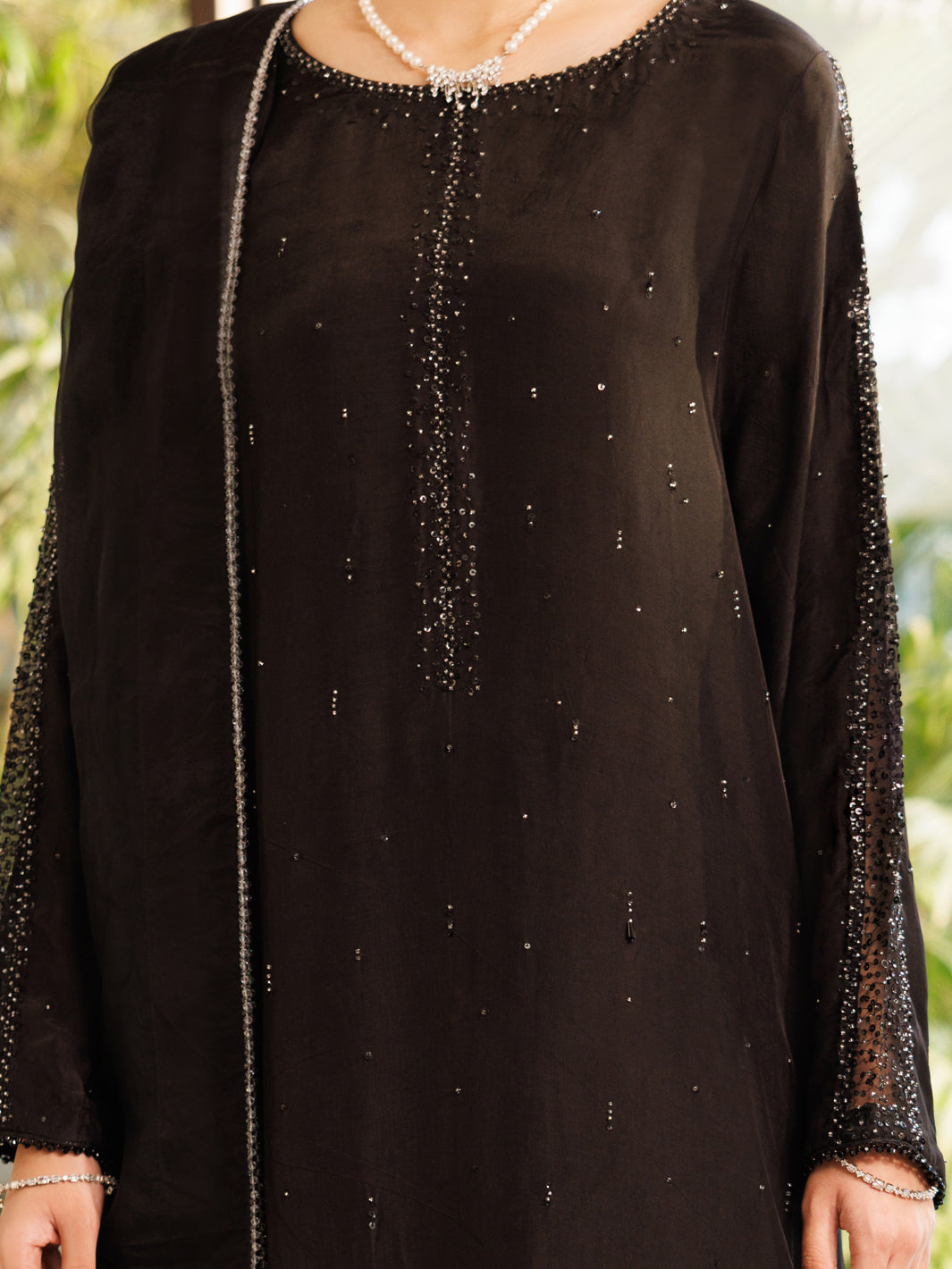 Black Silk 3Pc Stitched - ALP-3PS-2661