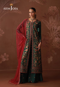 AJULDD-08 Embroidered Spun Raw Silk Stitched 3 Pcs