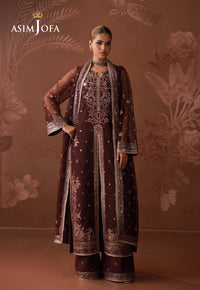 AJULDD-07 Embroidered Poly Net Stitched 3 Pcs