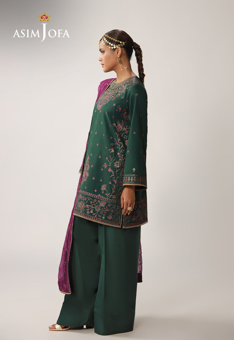 AJULO-06 Embroidered Silk Unstitched 3 Pcs