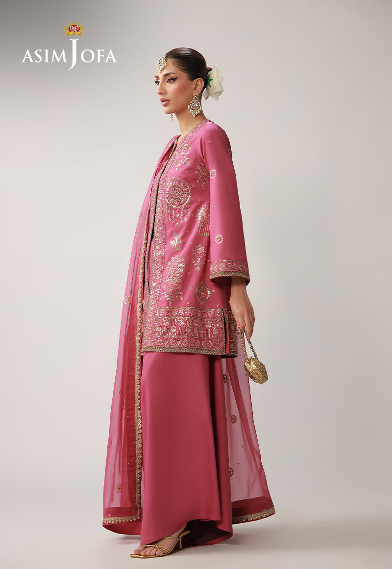 AJULO-10 Embroidered Boski Silk Unstitched 3 Pcs