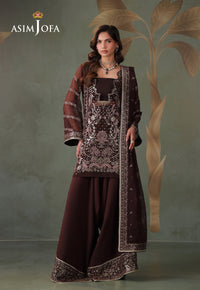AJULD-12 Embroidered Chiffon Unstitched 3 Pcs