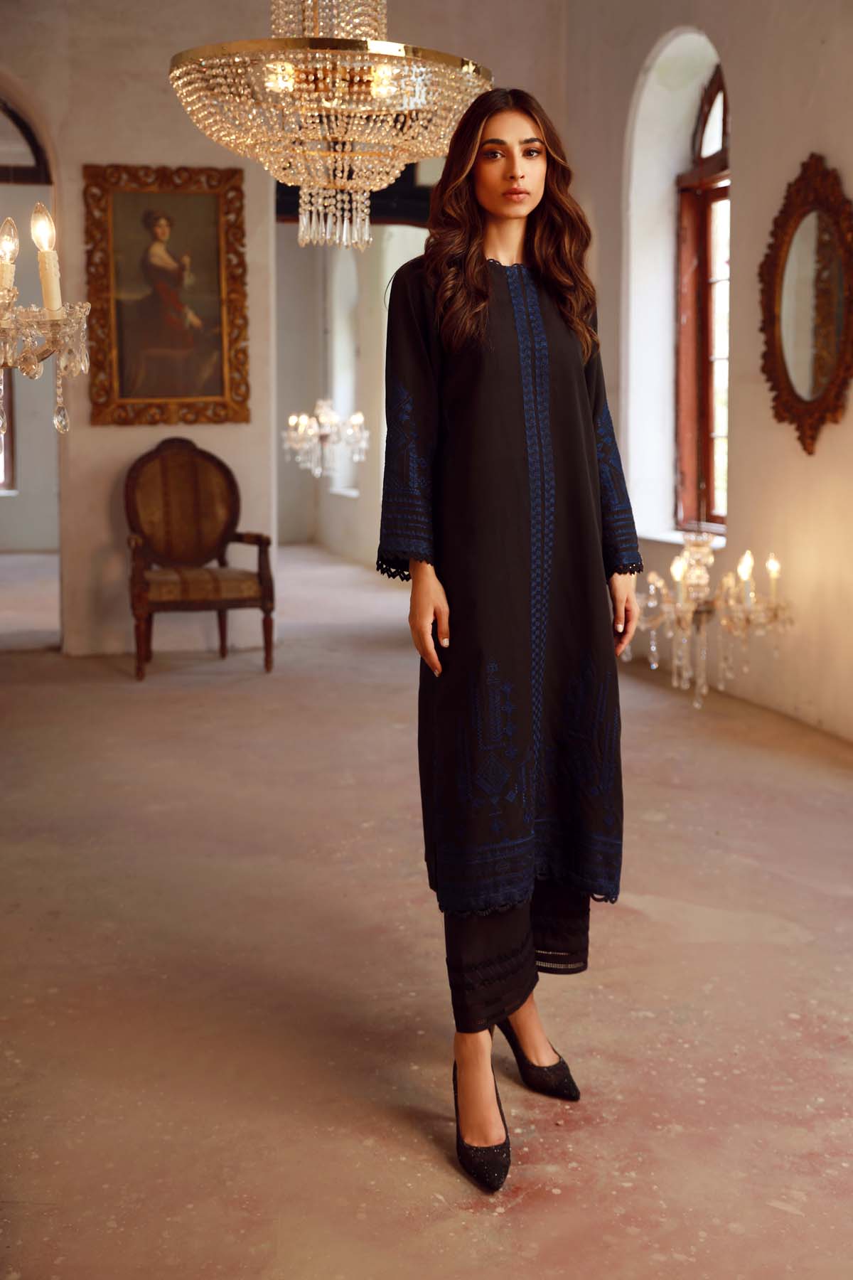 Embroidered Slub Lawn 3 Piece