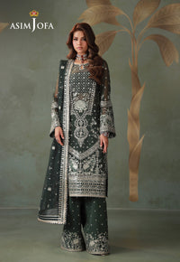 AJULDD-11 Embroidered Chiffon Stitched 3 Pcs