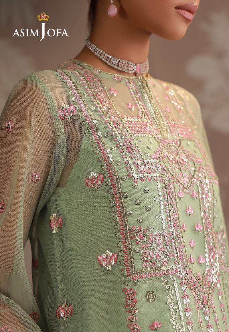 AJULDD-10 Embroidered Poly Net Stitched 5 Pcs