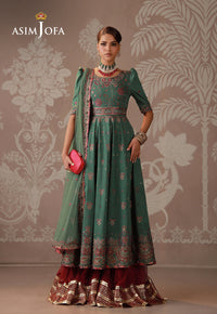 AJULD-03 Embroidered Cotton Silk Unstitched 3 Pcs