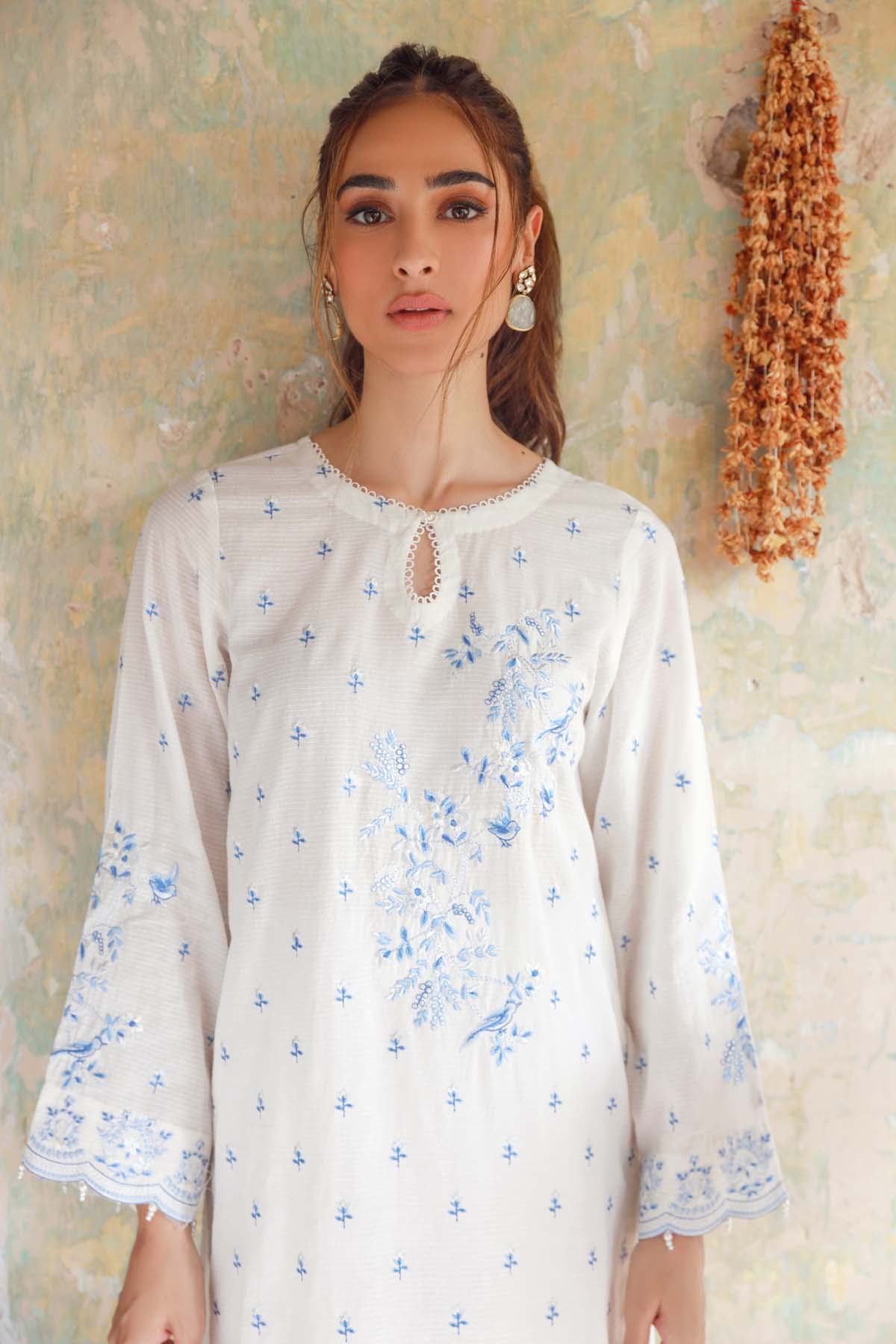 Embroidered Slub Lawn 3 Piece