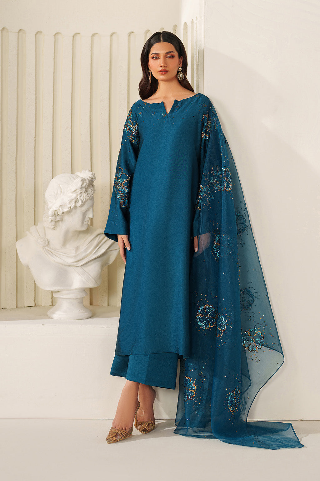 UE-616  Embroidered Ramen Silk