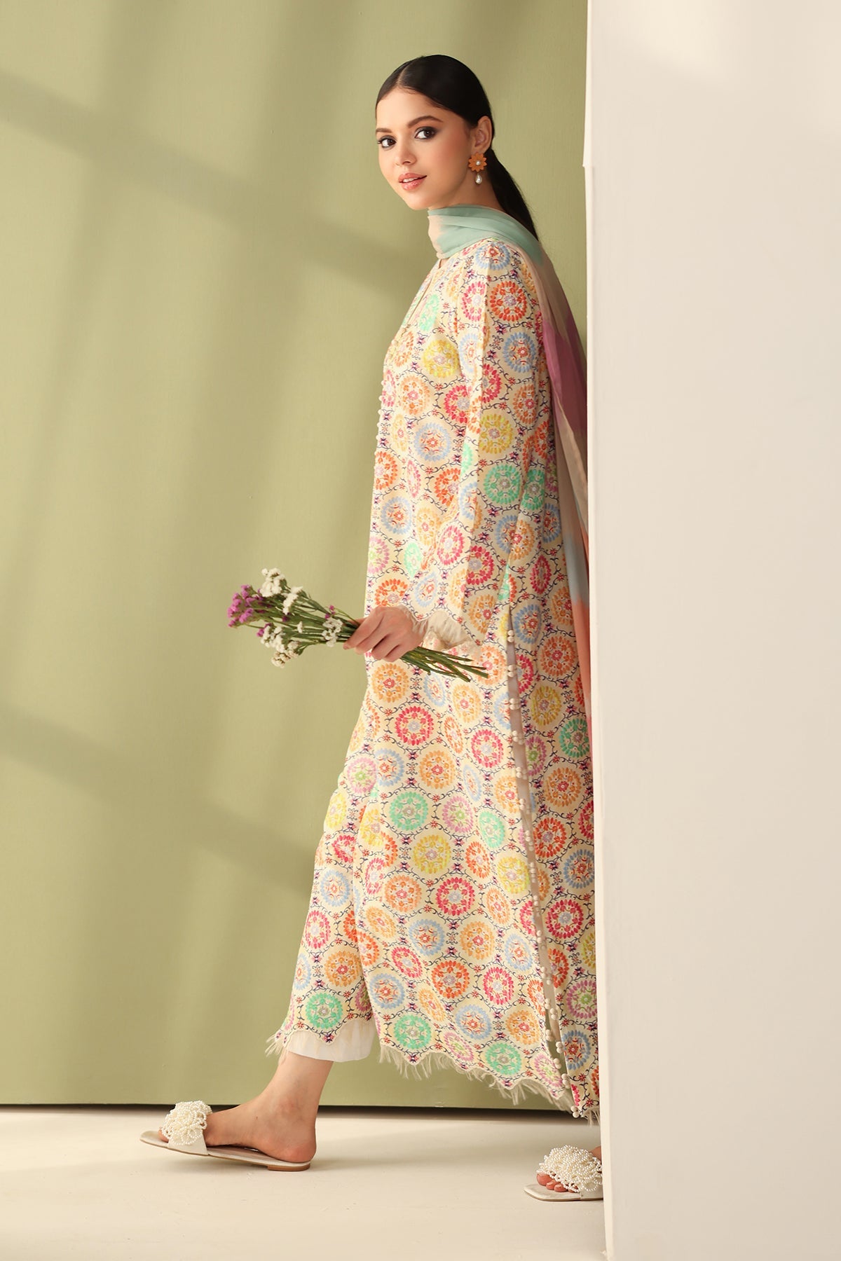 EMBROIDERED PRINTED LAWN SF-4178
