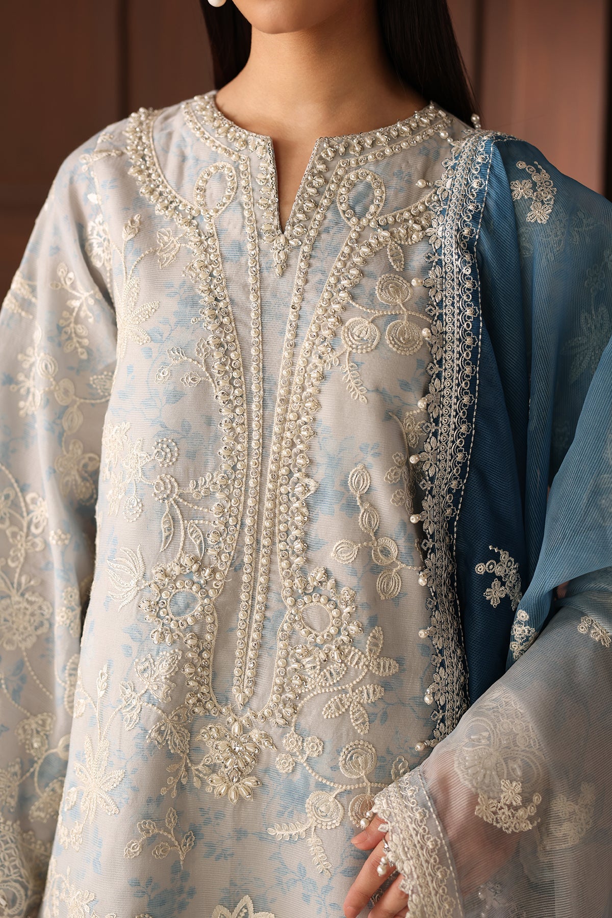 EMBROIDERED COTTON NET SF-4485