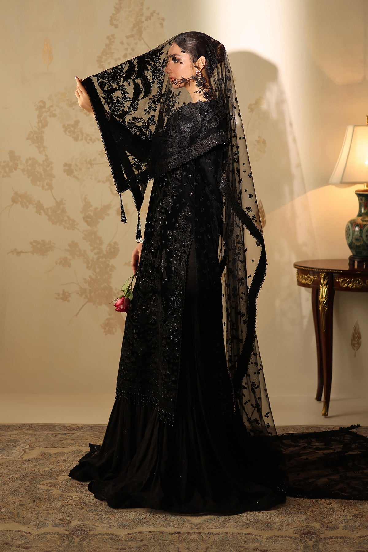 EMBROIDERED VELVET UF-4320