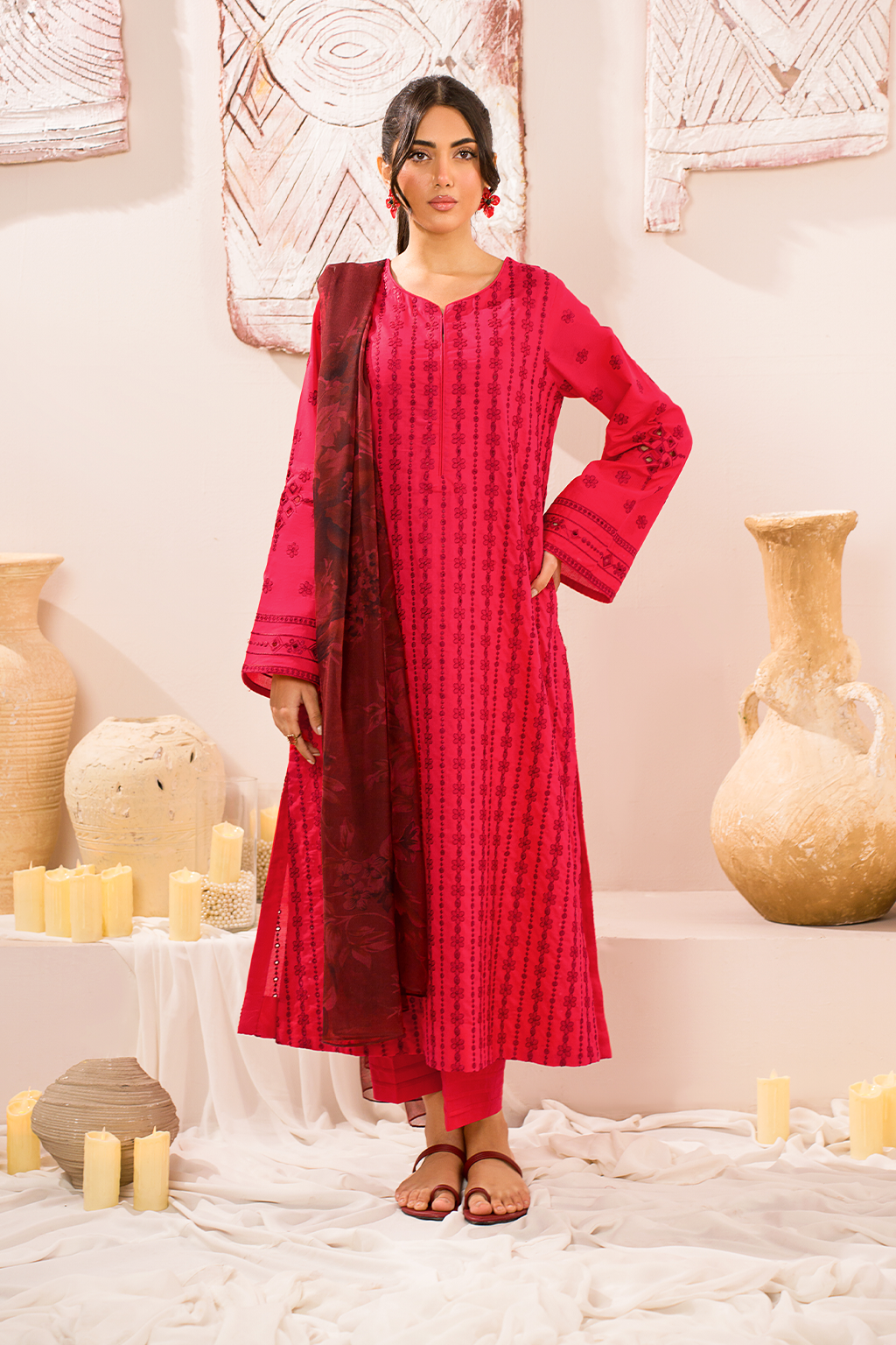 UE-203 Embroidered Lawn