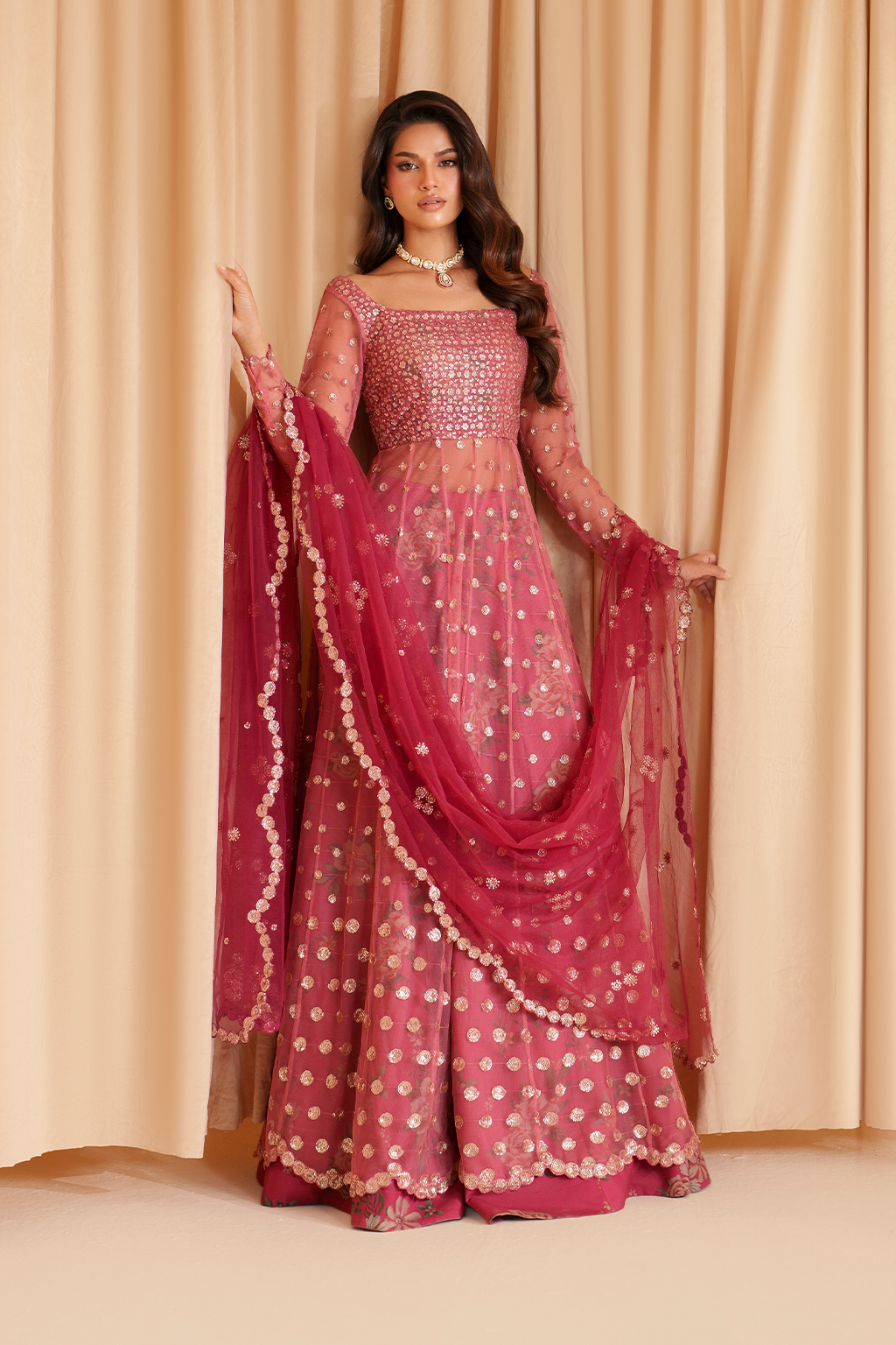CC-72  Embroidered Net
