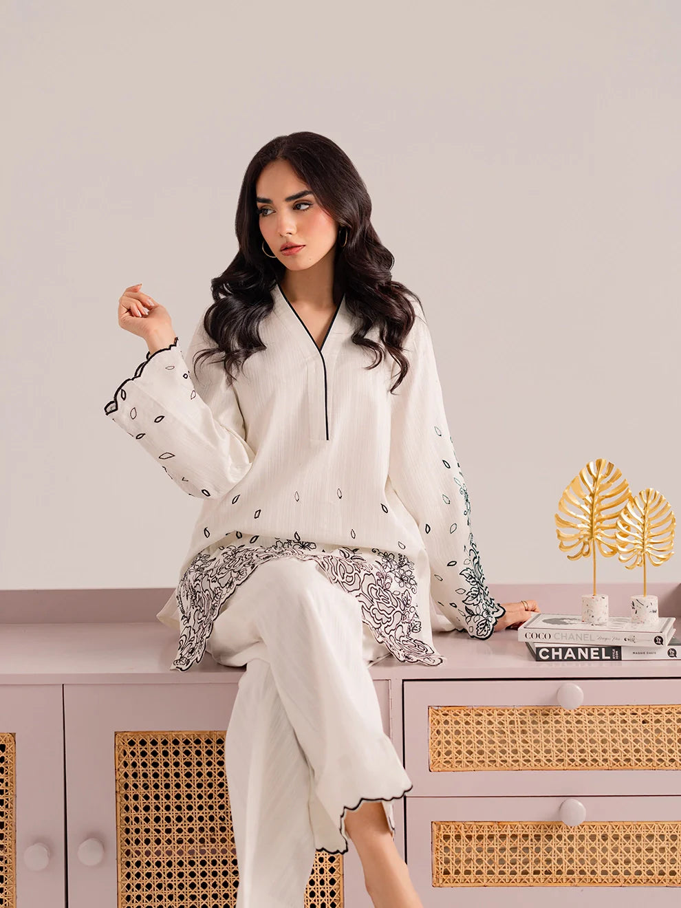 Noirvale | 2Pc Embroidered Cotton Set
