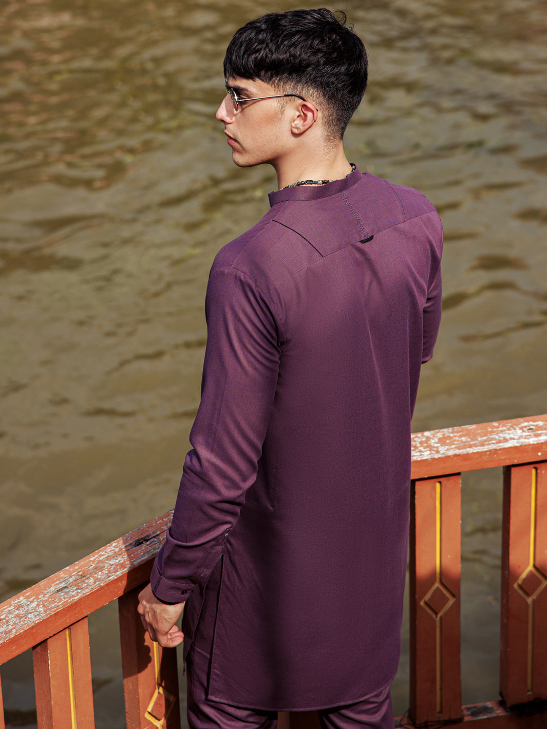 Purple Blended Kurta Trouser - AL-KT-2972