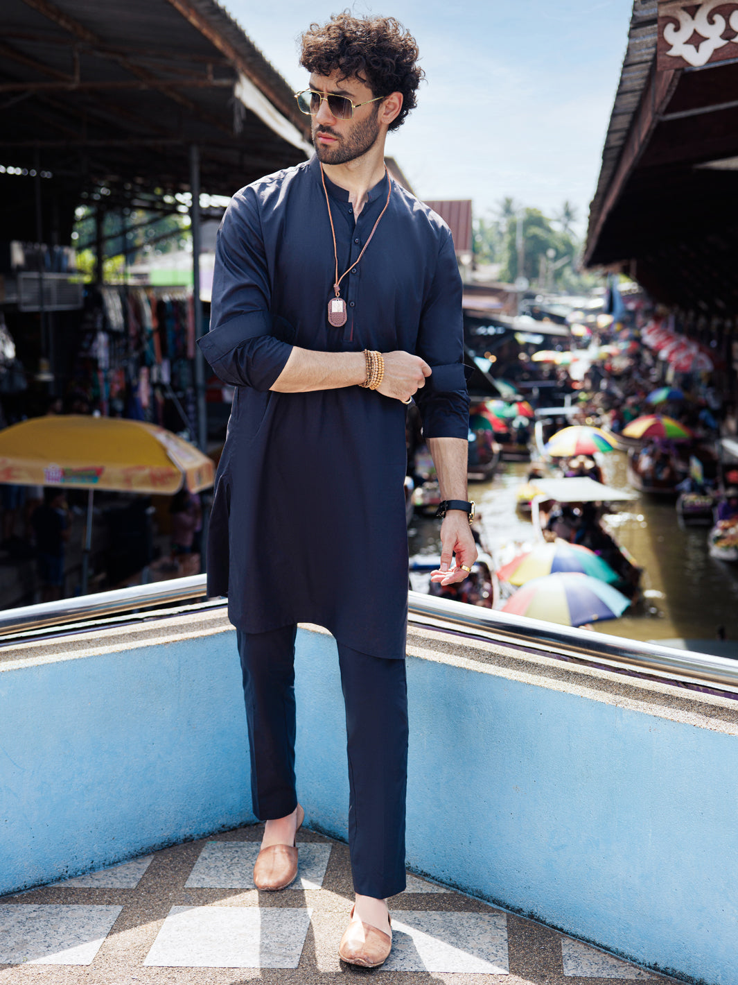 Black Cotton Kurta Trouser - AL-KT-2982