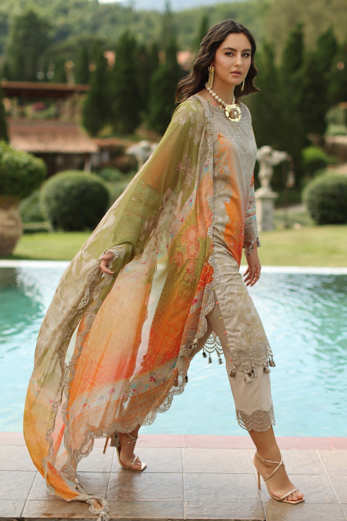 3-PC Unstitched Embroidered Lawn CH6-13