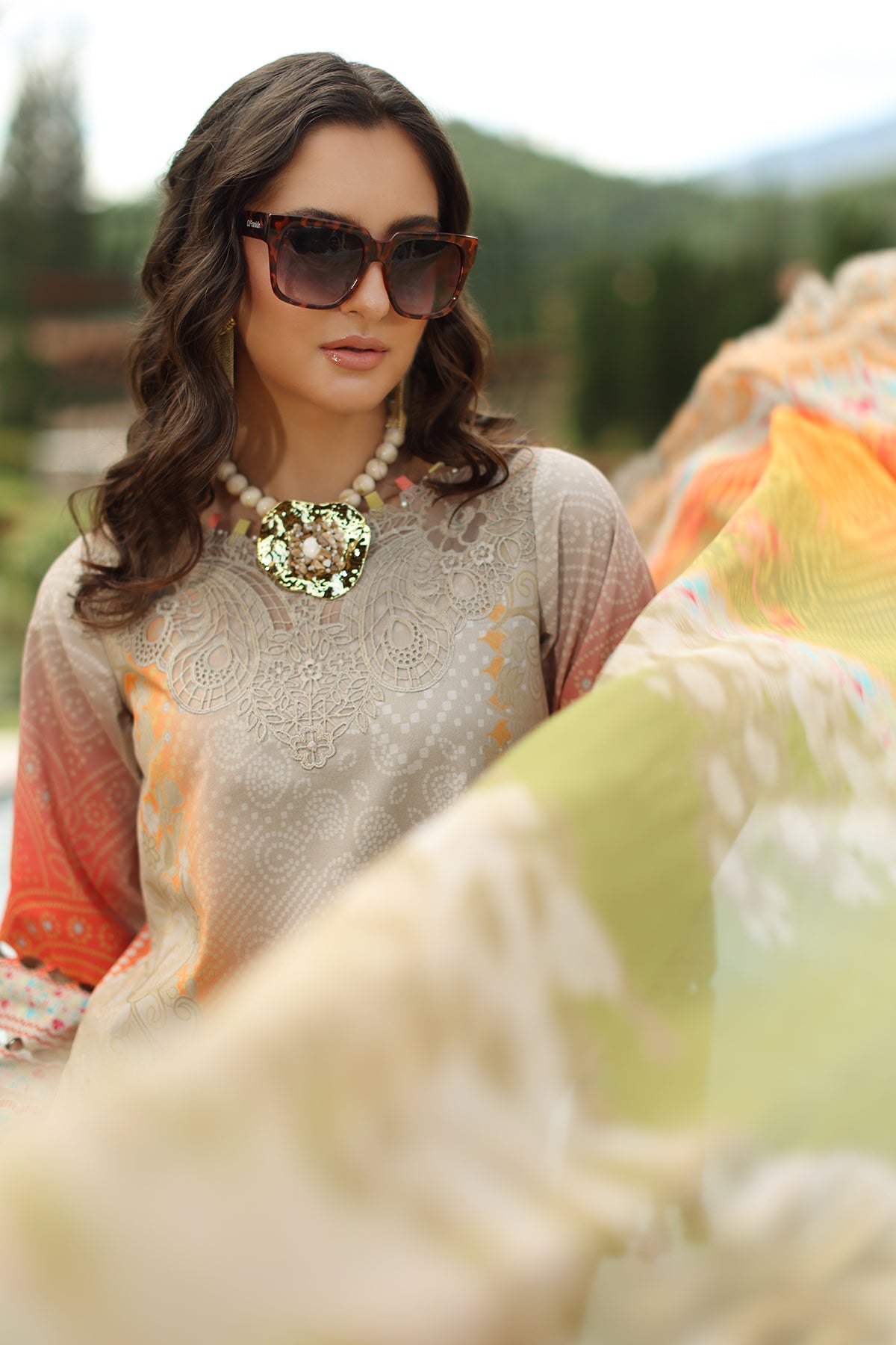 3-PC Unstitched Embroidered Lawn CH6-13