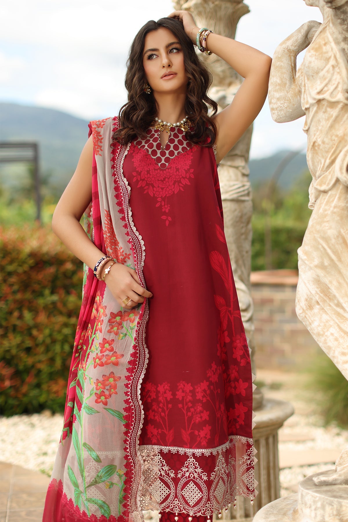 3-PC Unstitched Embroidered Lawn CH6-15