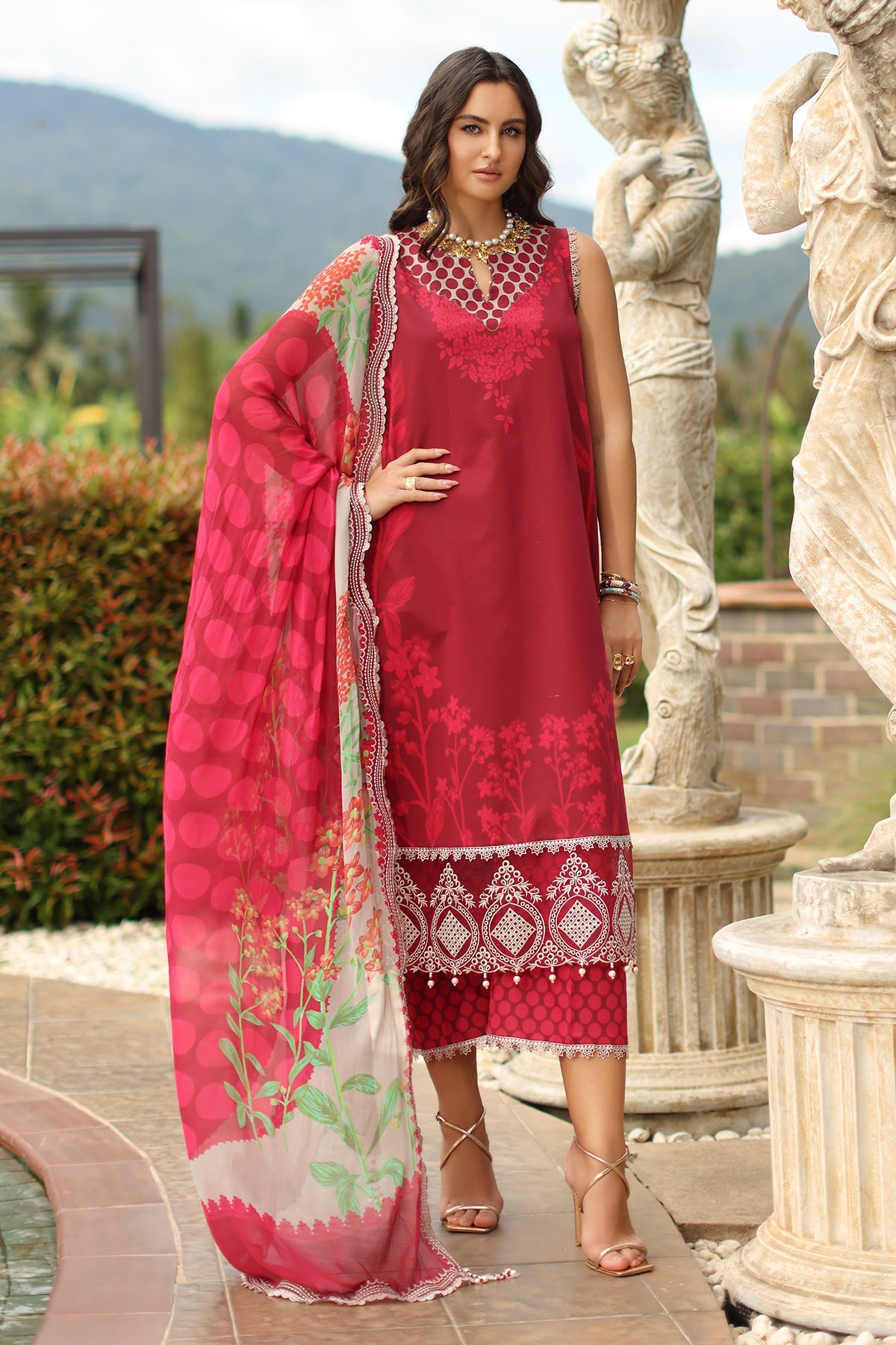 3-PC Unstitched Embroidered Lawn CH6-15