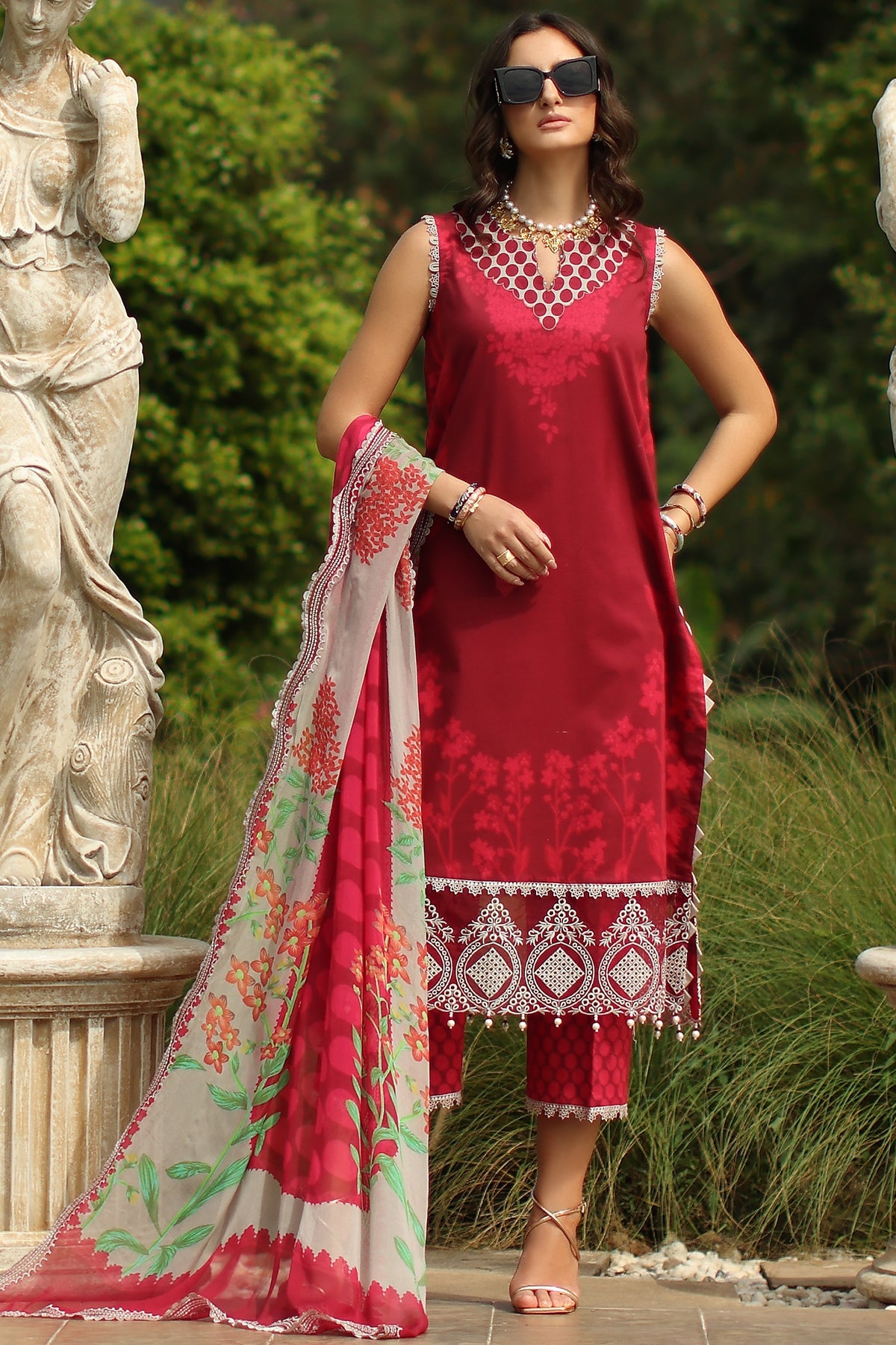 3-PC Unstitched Embroidered Lawn CH6-15