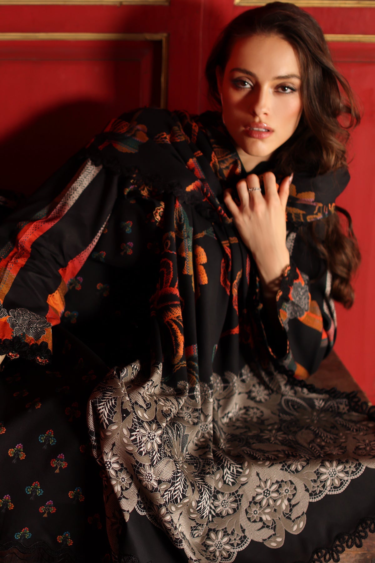 3-PC Stitched Embroidered Linen Collection  ANW7-10P