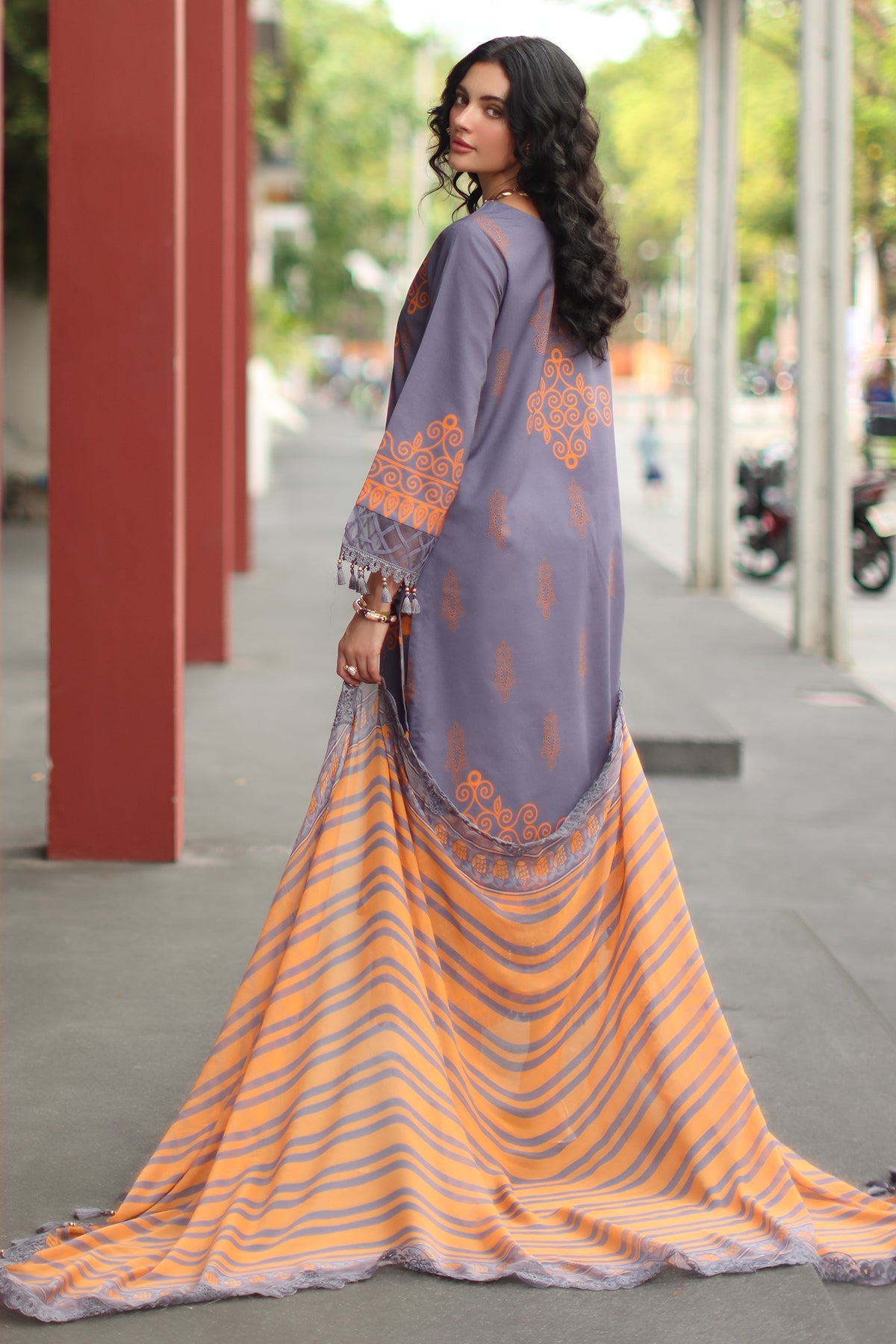 3-PC Stitched Embroidered Lawn  CC6-19P