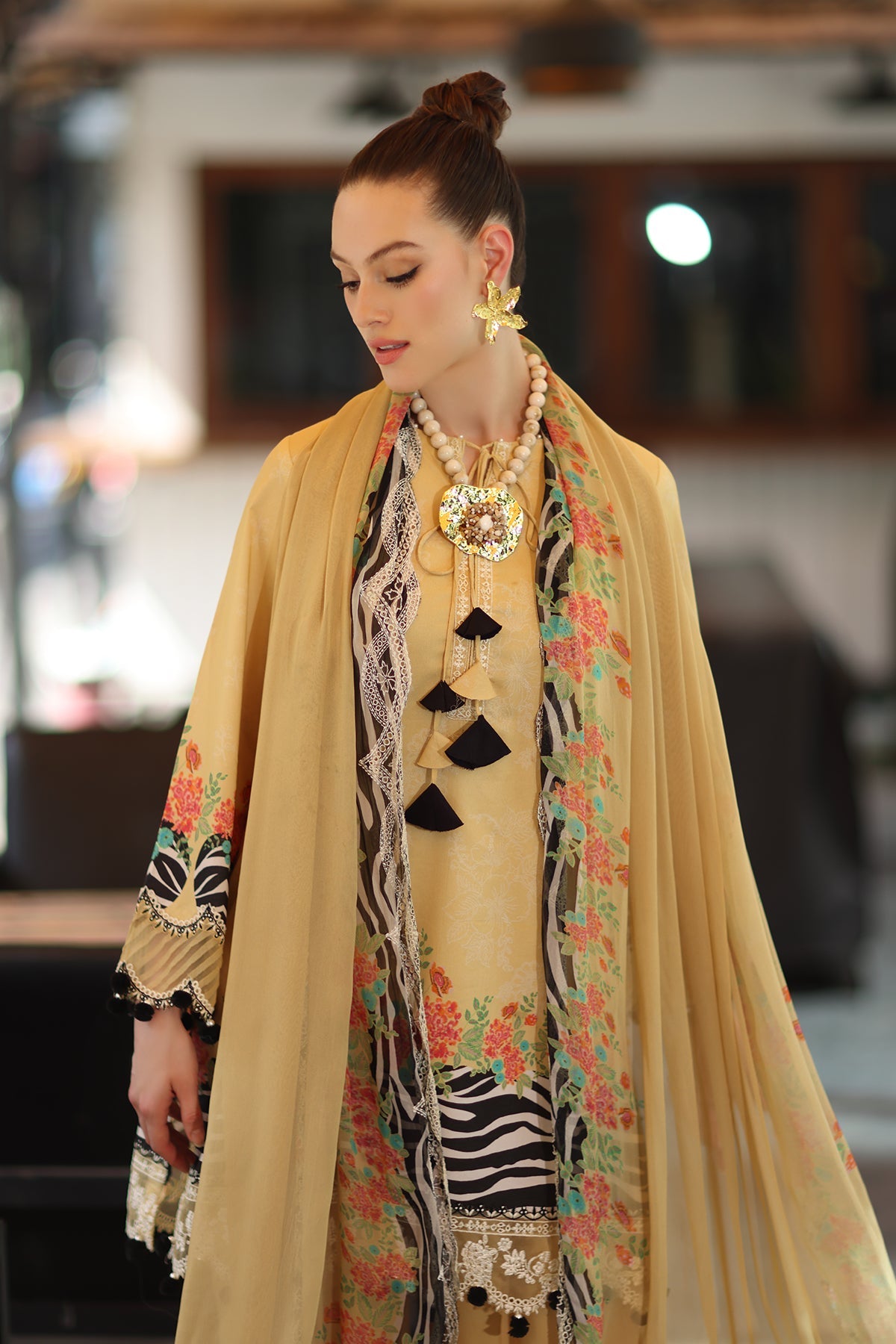 3-PC Unstitched Embroidered Lawn Collection CC6-006