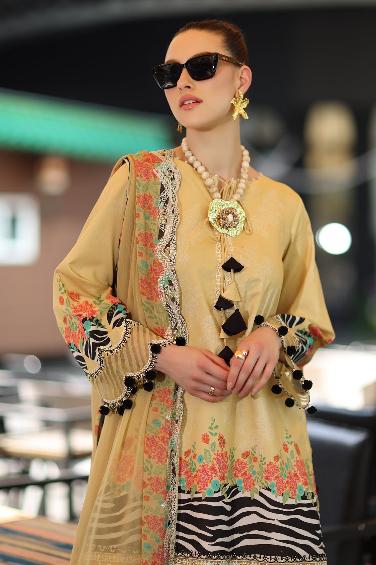 3-PC Unstitched Embroidered Lawn Collection CC6-006