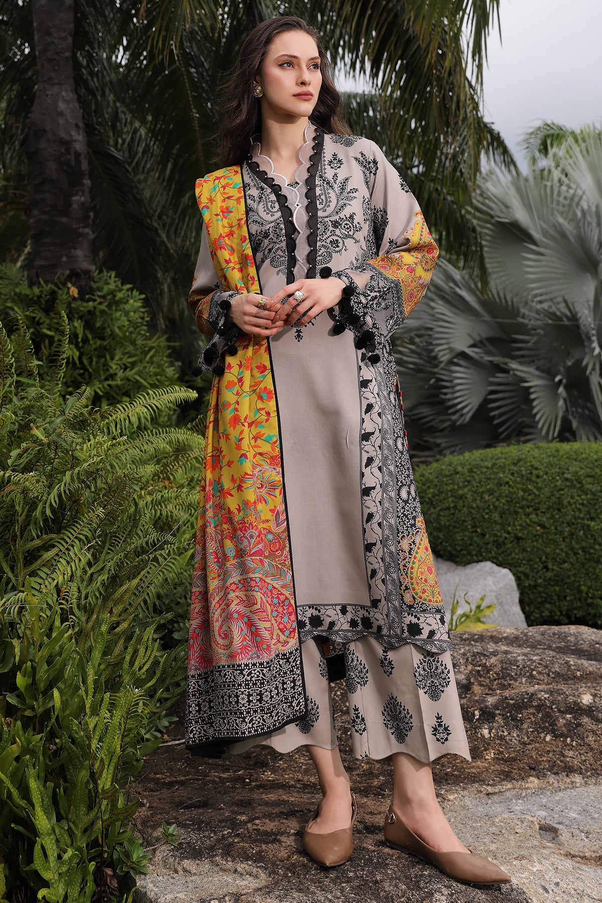 3-PC Unstitched Linen Collection CPW6-13