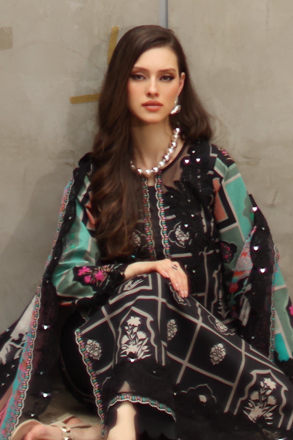 3-PC Stitched Embroidered Lawn  CC6-21P