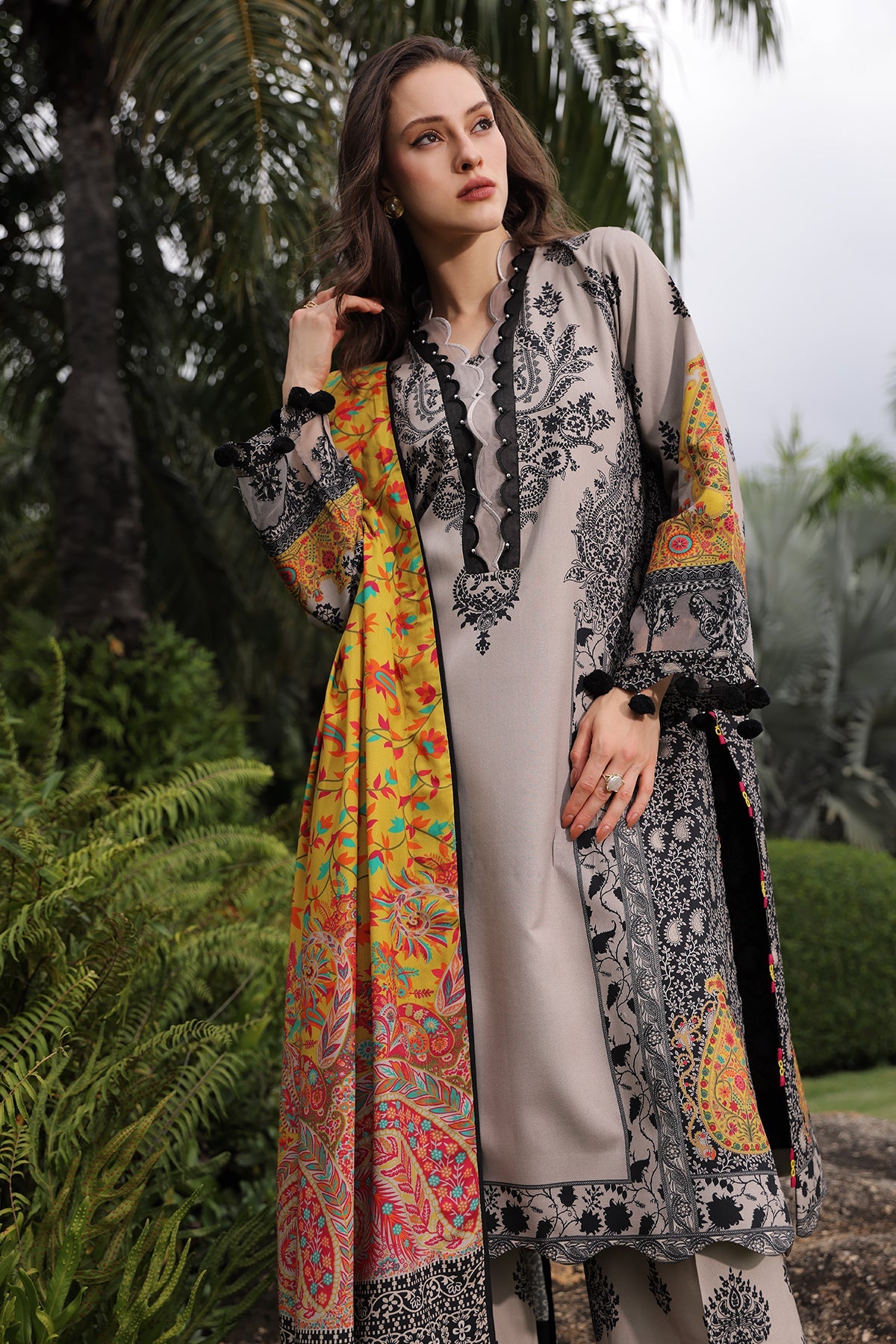 3-PC Unstitched Linen Collection CPW6-13