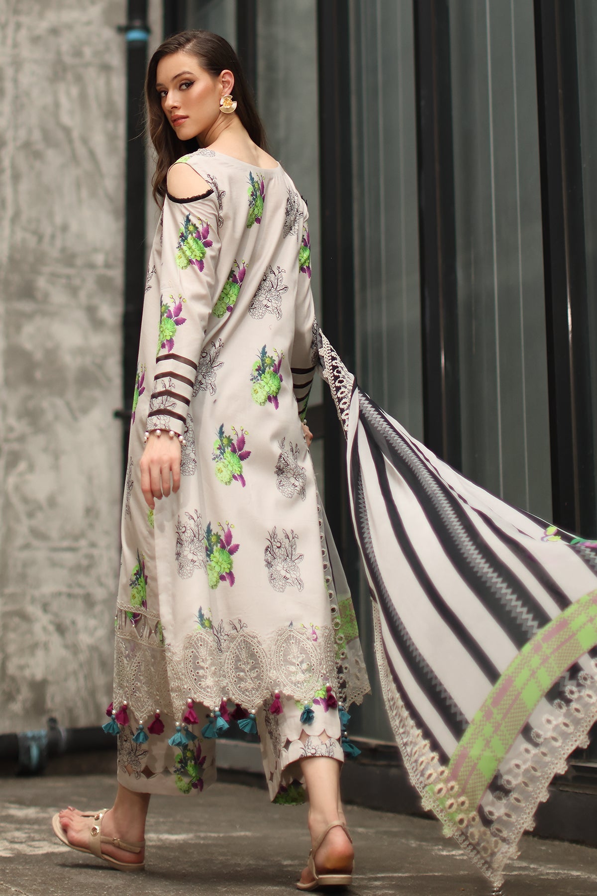 3-PC Unstitched Embroidered Lawn Collection CC6-23