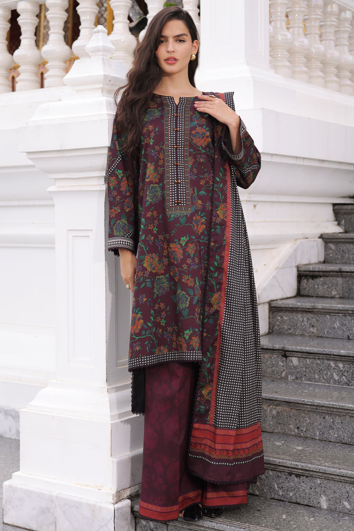 3-PC Unstitched Linen Collection CPW6-17