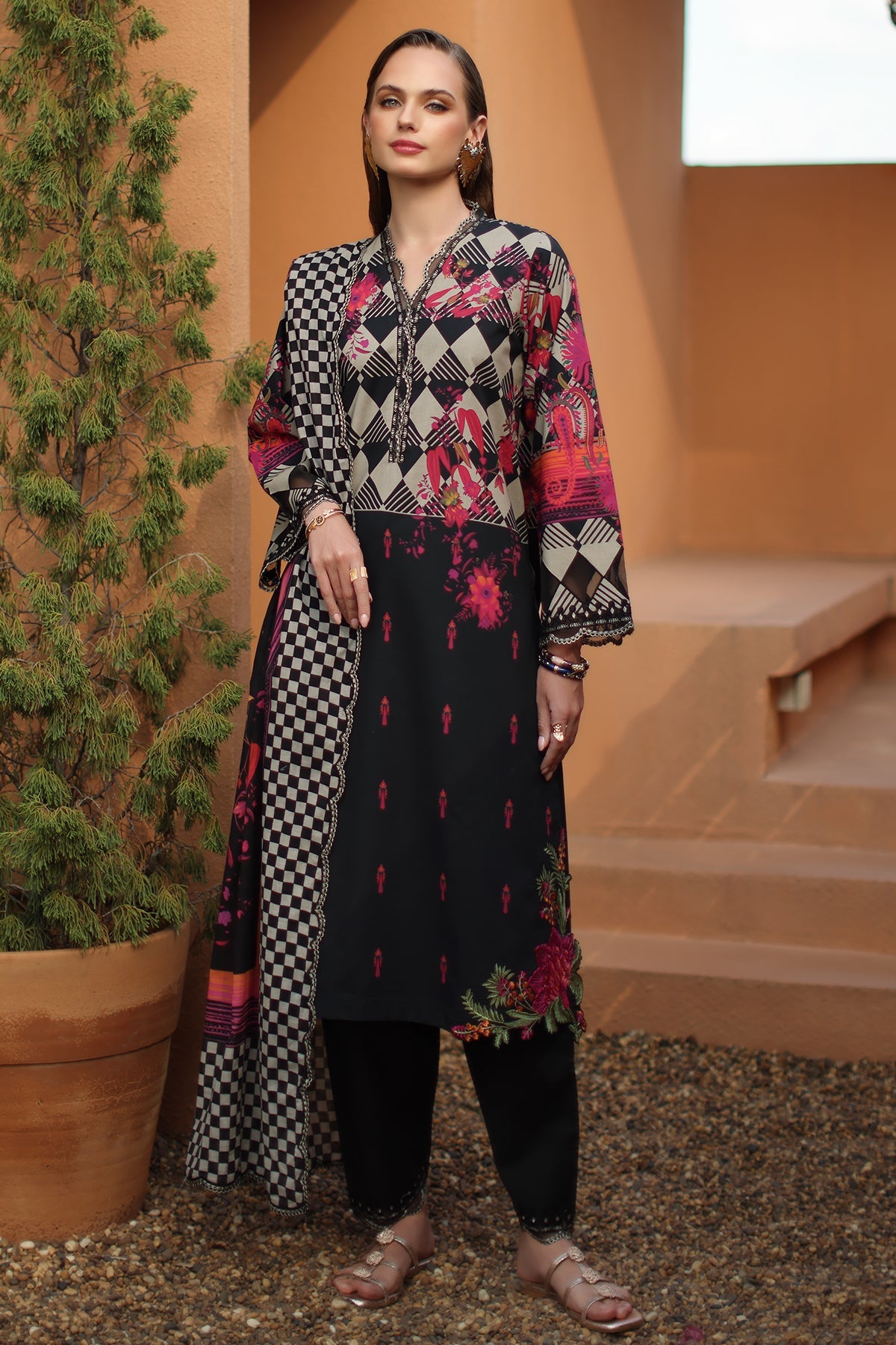 3-PC Stitched Embroidered   Lawn  SLC27-10P