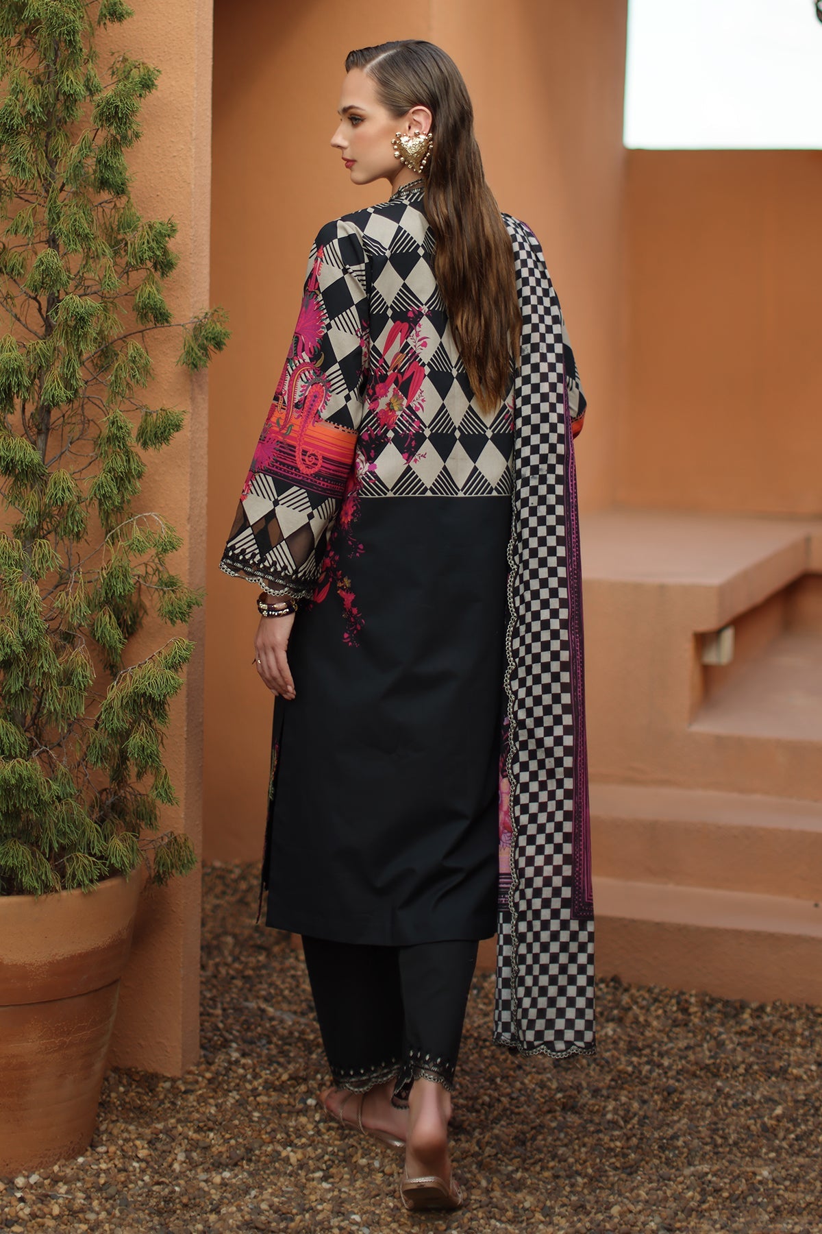 3-PC Unstitched Embroidered   Lawn  SLC27-10