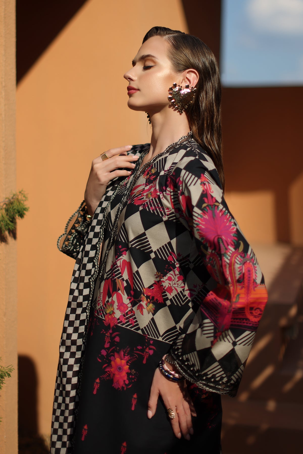 3-PC Unstitched Embroidered   Lawn  SLC27-10