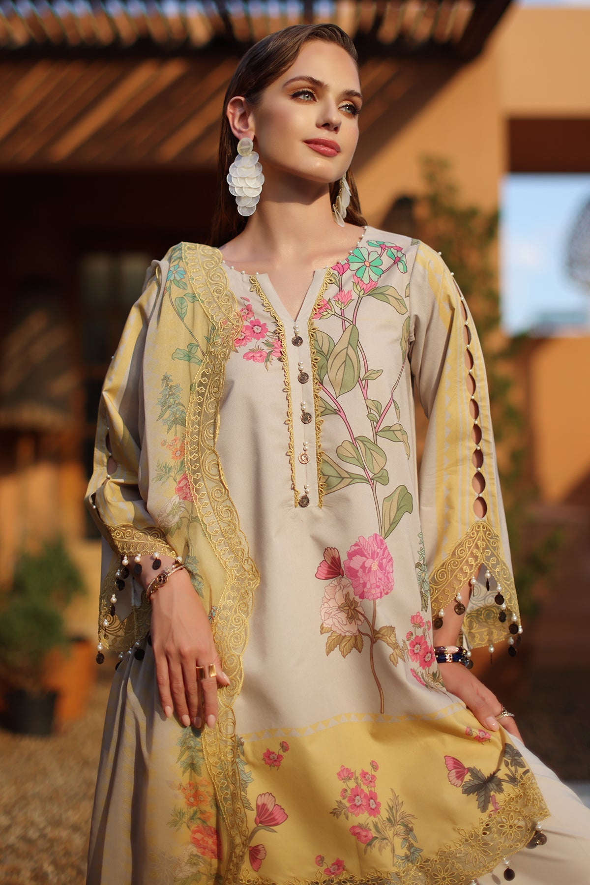 3-PC Unstitched Embroidered Lawn CH6-20