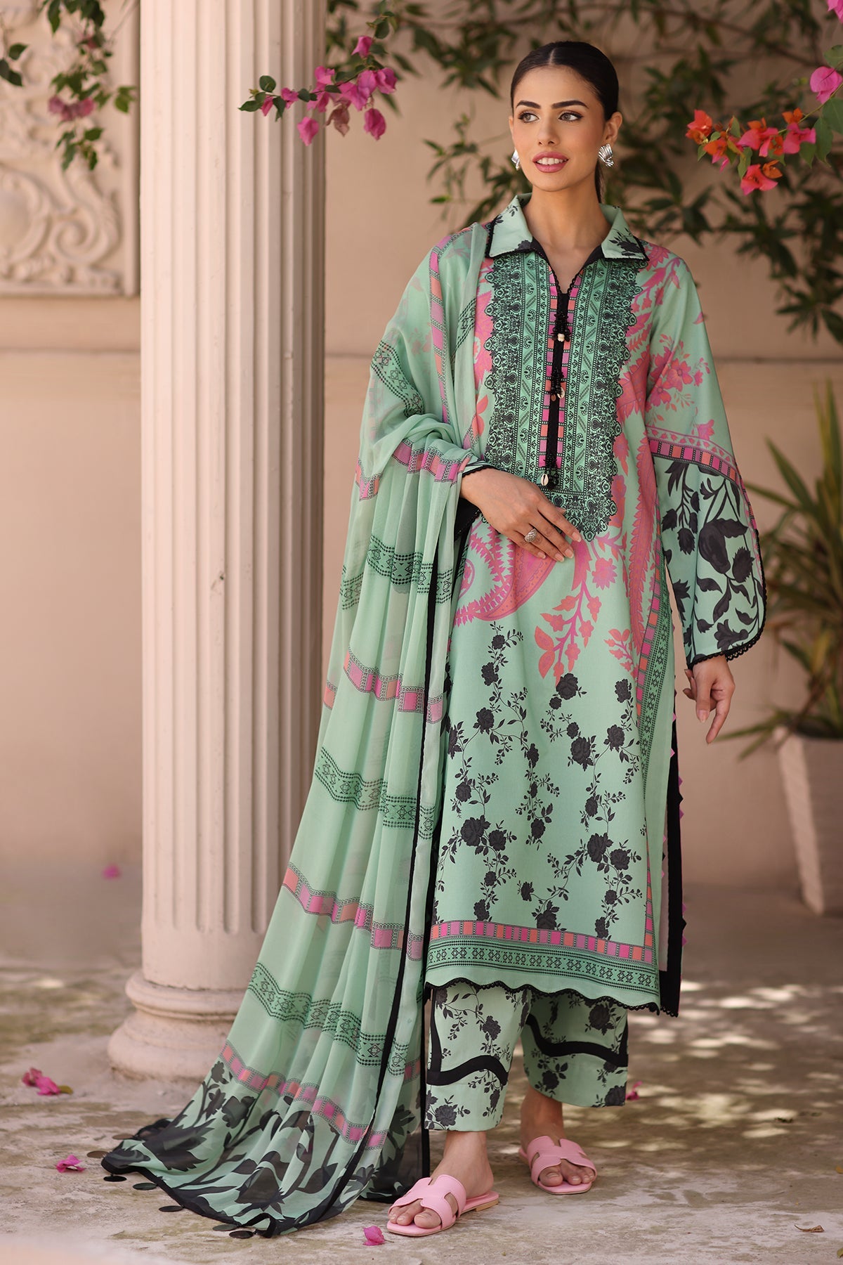 3-PC Unstitched Printed Lawn C-Print Vol 2 CP6-19