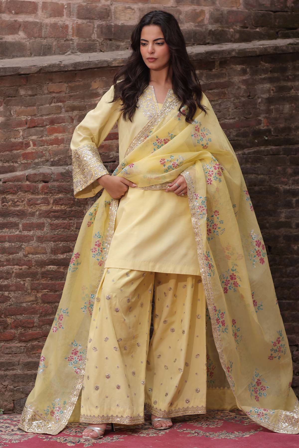 3-PC Stitched Embroidered  CMA-6-444