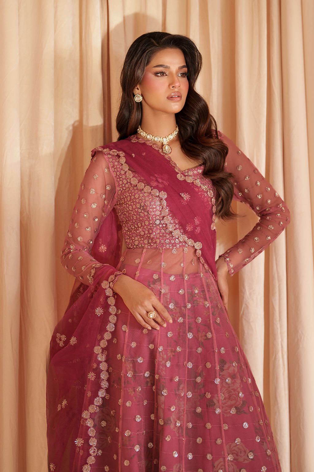 CC-72  Embroidered Net