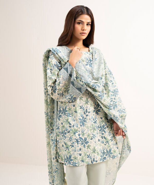 3 Piece - Printed Lawn Suit
